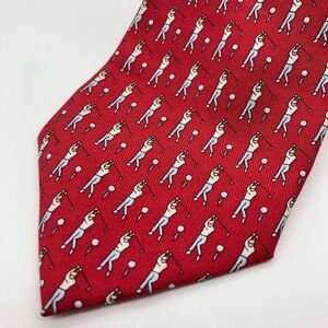 Vineyard Vines Golfer Tie Red Silk